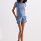 Essential Short Sleeve Tee in Blue