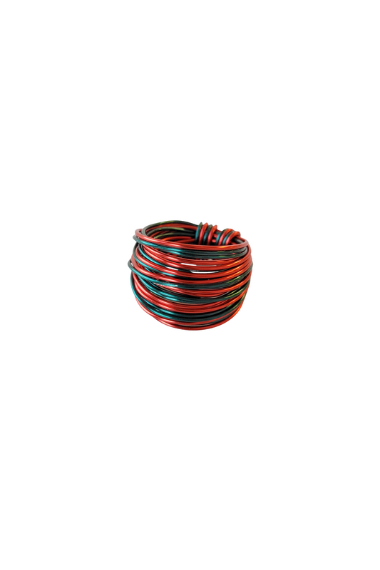 Marcia Wire-Wrap-Ring in Rot und Grün