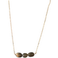Oval Stone Labradorite Bar Necklace
