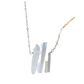 Three Raw Rainbow Quartz Crystal Pendant Necklace in Gold
