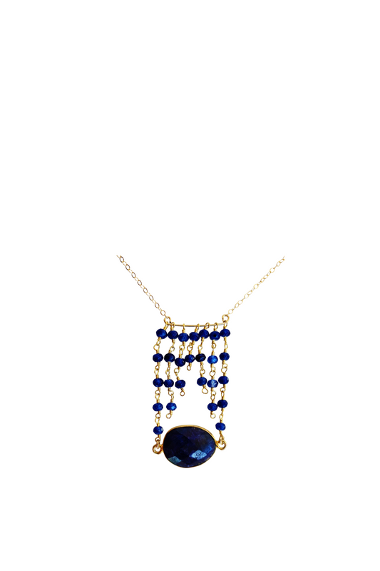 Jessica Gold-Halskette in Saphir