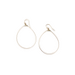 Large Featherweight Hoop Earring Gold Hoop with Silver Wrap