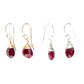 Jill Short Drop Earrings in Ruby