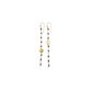 Polished Pyrite Coin Long Chain Earring