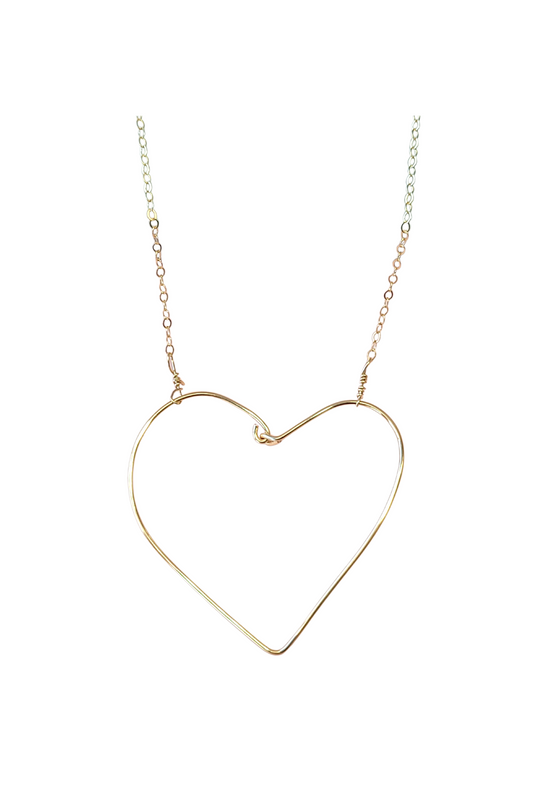 Simple Heart Necklace in Gold