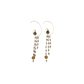 Jessica Hoop Earring in Labradorite and Pyrite