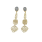 Three Leaf Earrings with Moonstone