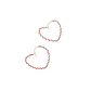Wrapped Around the Heart Earring in Gold with Red Wrap