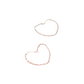 Wrapped Around the Heart Earring in Silver with Rose Gold Wrap