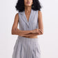 Cotton Tweed Skort in Grey
