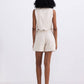 Cotton Tweed Skort in Cream