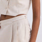 Cotton Tweed Skort in Cream