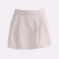 Cotton Tweed Skort in Cream