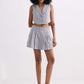 Cotton Tweed Skort in Grey