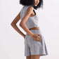 Cotton Tweed Skort in Grey