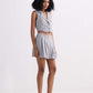 Cotton Tweed Skort in Grey