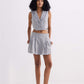 Cotton Tweed Skort in Grey