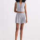 Cotton Tweed Skort in Grey