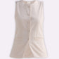 Cotton Tweed Vest Jacket in Cream