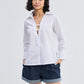 Crisp Details Button-down Shirt in White