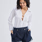 Crisp Details Button-down Shirt in White
