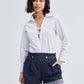 Crisp Details Button-down Shirt in White