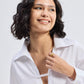 Crisp Details Button-down Shirt in White