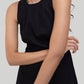 Cross-back Midi Dress in Black