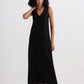 Crossed in Chic Sleeveless Maxi Dress in Black