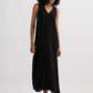 Crossed in Chic Sleeveless Maxi Dress in Black