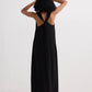 Crossed in Chic Sleeveless Maxi Dress in Black
