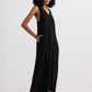 Crossed in Chic Sleeveless Maxi Dress in Black