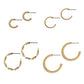 Textured Hoops Set Of 4