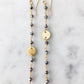 Polished Pyrite Coin Long Chain Earring