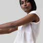 Deep V-neck Top in Off-white