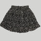 Drawstring Short Skirt in Black Floral