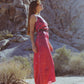 Andromeda Silk Slip Dress in Cosmic Crimson