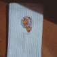 Flower Power Embroidered Socks