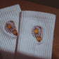 Flower Power Embroidered Socks