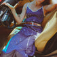 Andromeda Silk Dress in Twilight