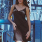 Vela Silk Slip Dress in Jaguar Stars