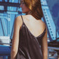 Vela Silk Slip Dress in Jaguar Stars