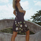 Vela Silk Slip Dress in Black Jungle Butterfly