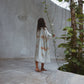 The Royal Silk Robe in Azulik Flowers