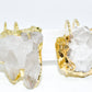 Gold Dipped Crystal Druzy Ring