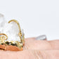 Gold Dipped Crystal Druzy Ring