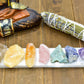 7 Chakra Engraved Selenite Polished Charging Bar