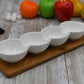 White 4 Part Divided Dish 12" inch X 3.25" inch X 1.5" inch | 30 X 8 X 4 Cm