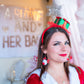 Red & White Reindeer Holiday Earring