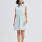Drawstring Shirt Dress in Stripes